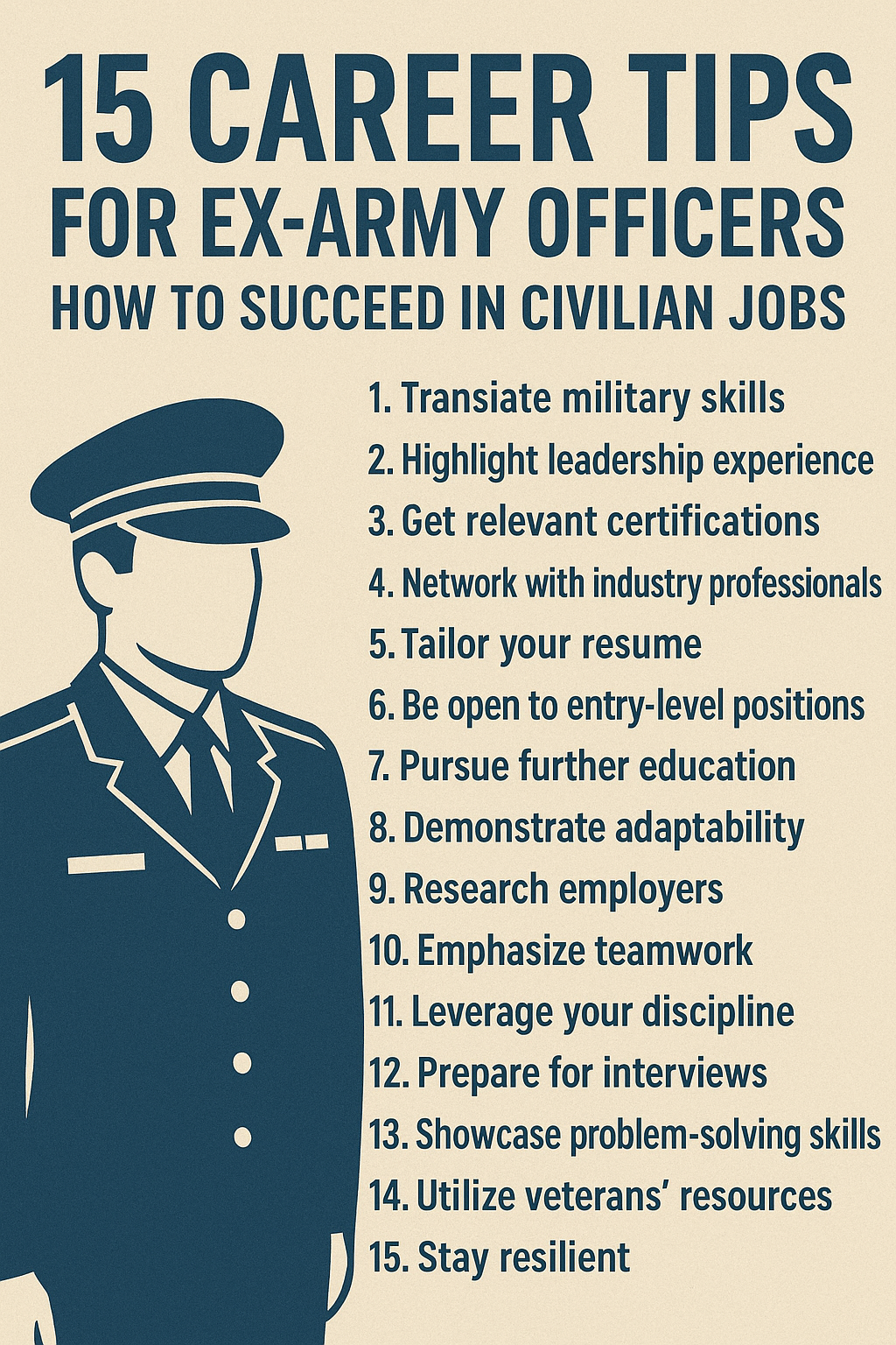 15 Career Tips for Ex-Army Officers: How To Succeed in Civilian Jobs